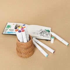 12 Parça Çift Taraflı Marker Boya Kalemi