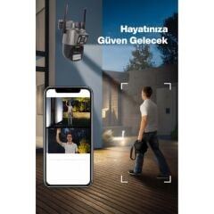 3 MP + 3 MP Çift Lens Wi-Fi TF Kart Girişli Güvenlik Kamerası