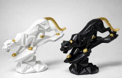 Dekoratif Polyester Panter Figürü