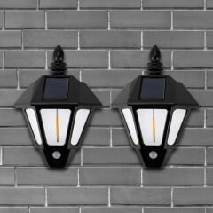2'li Solar Cob Led Sensörlü Duvar Lambası