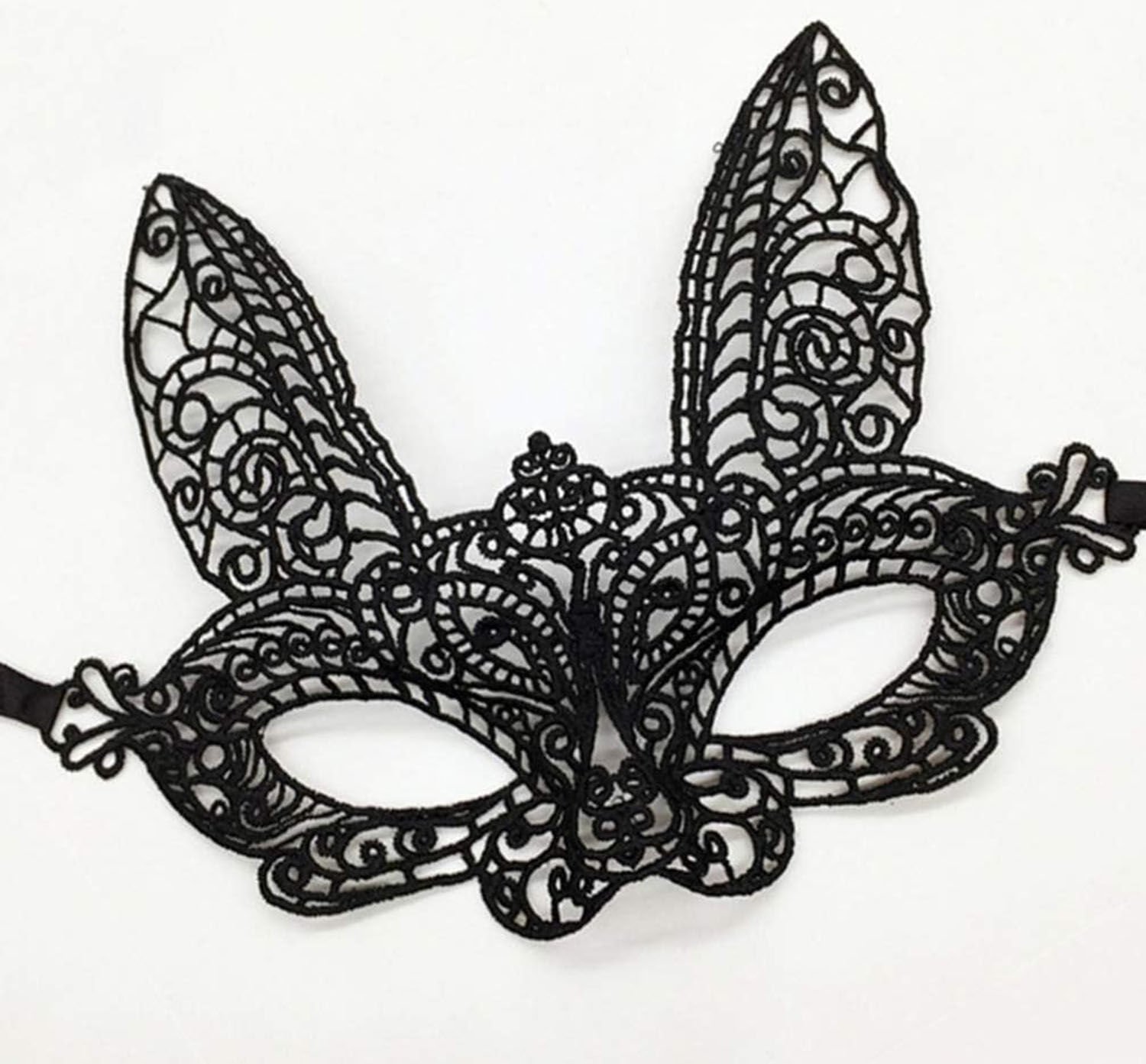 Siyah Dantel Kesim Balo Parti Maskesi 7 No
