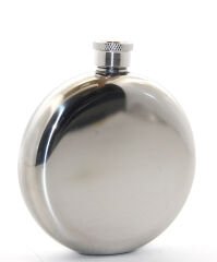 Paslanmaz Çelik Yuvarlak 5 Oz Tekli Matara Çelik Renk