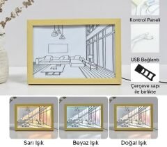 Işıklı Retro Tablo
