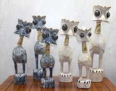Ahşap 3'lü Deve Kuşu Seti 60 Cm