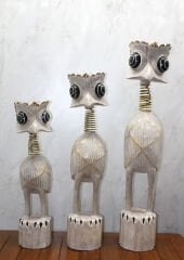 Ahşap 3'lü Deve Kuşu Seti 90 Cm