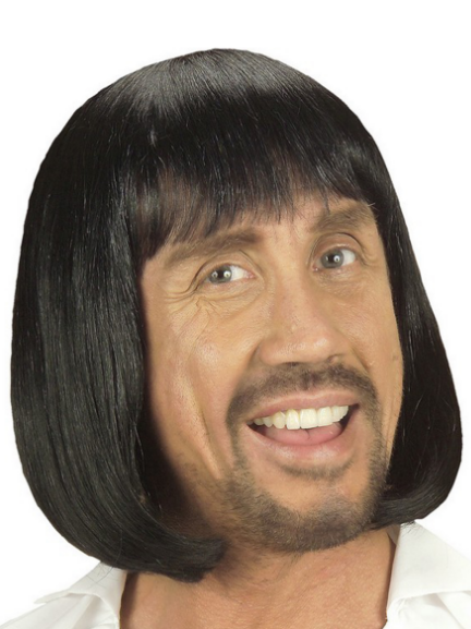 Ortaçağ Peruğu Kısa Siyah