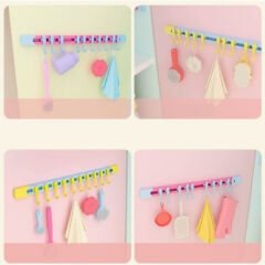 10 Kancalı Raylı Mutfak ve Banyo Düzenleyici Askı