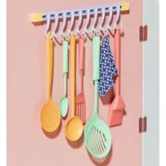 10 Kancalı Raylı Mutfak ve Banyo Düzenleyici Askı