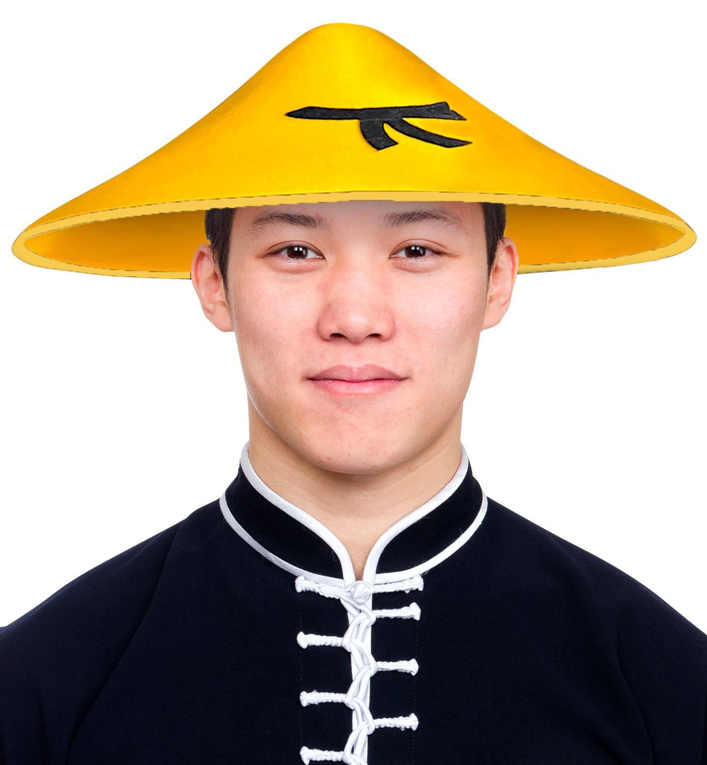 Uzak Doğu Asyalı Şapkası Sarı Renk