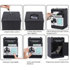 Elektronik Şifreli Kasa Otomatik ATM Kumbara