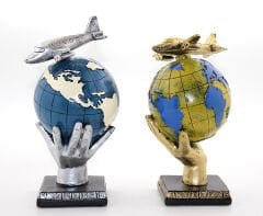 Polyester Uçaklı Dünya Küre