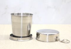Katlanabilir Tekli Paslanmaz Çelik Shot Bardak - Model 1