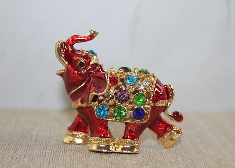 Swarovski Taşlı Minik Figür - Fil