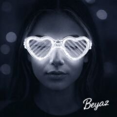 Beyaz LED Işıklı Kalp Gözlük – 3 Modlu