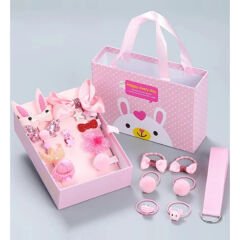 Çanta Kutulu Şirin Kız Çocuk Toka Seti - 18 Parça