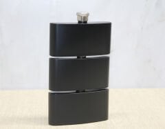 3 Katlı Paslanmaz Çelik Matara Siyah Renk