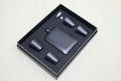 4 Shot Bardaklı Matara Seti Siyah