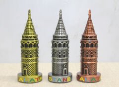 13 cm Metal Galata Kulesi