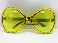 Altın Renk Yeşilçam Nostalji 80li Yıllar 90lı Yıllar Parti Gözlüğü  7x16 cm