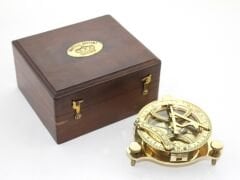 Ahşap Kutulu Pirinç Pusula Model 11