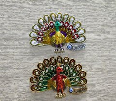 Swarovski Taşlı Tavuskuşu Magnet
