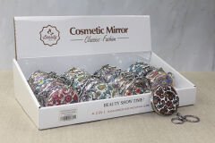 Taşlı El Aynası Anahtarlık Model 8