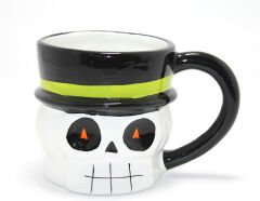 Centilmen İskelet 3D Kabartmalı Kupa Bardak