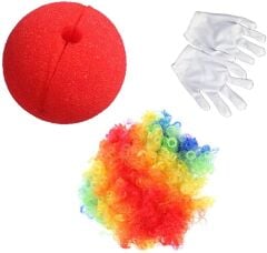 Eğlenceli Parti Rengarenk Palyaço Seti 3 Parça