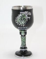 Game Of Thrones House Stark 3D Kabartmalı Çelik Kadeh Bardak