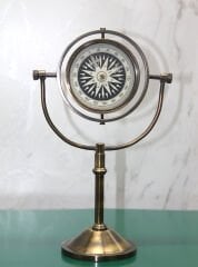 Pirinç Masa Üstü Pusula Model 4