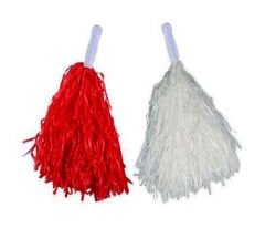 Kırmızı Beyaz Gösteri Ponponu