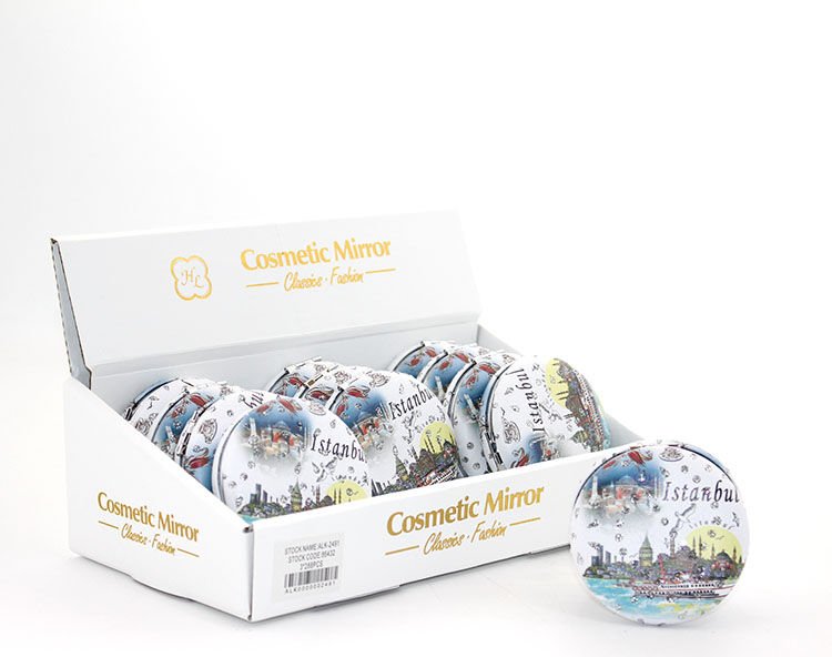 Taşlı İstanbul Tasarımı El Aynası Kalın Model 4