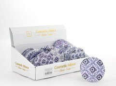 Taşlı Nazar Boncuklu Yuvarlak El Aynası İnce