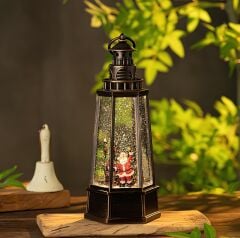 Yılbaşı Temalı Işıklı Müzikli Kar Küresi Model 5