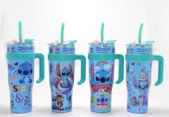 Sevimli Stitch Pipetli Termos Suluk