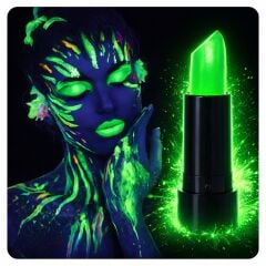 UV Neon Yeşil Ruj – Karanlıkta Parlayan Makyaj Boyası