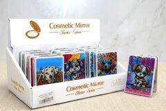 Hareketli Sulu Detaylı Köpek Figürlü El Aynası