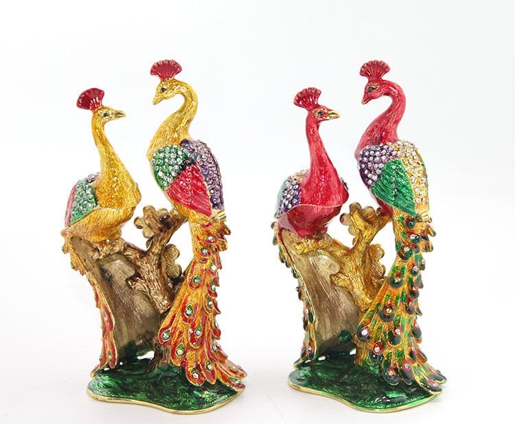 Swarovski Taşlı Tavuskuşu Figürü