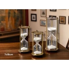 Dekoratif Cam Kum Saati 7x18 cm