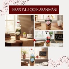Kraponlu Çiçek Aranjmanı - Öğretmenler Günü Hediyesi