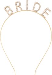 Altın Gold Renk Bekarlığa Veda Kristal Taş Bride Tacı İthal