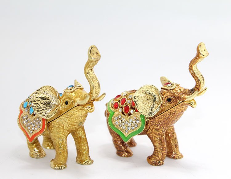 Swarovski Taşlı Tekli Fil Figürü Model 2