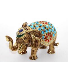 Swarovski Taşlı Tekli Fil Figürü Model 4