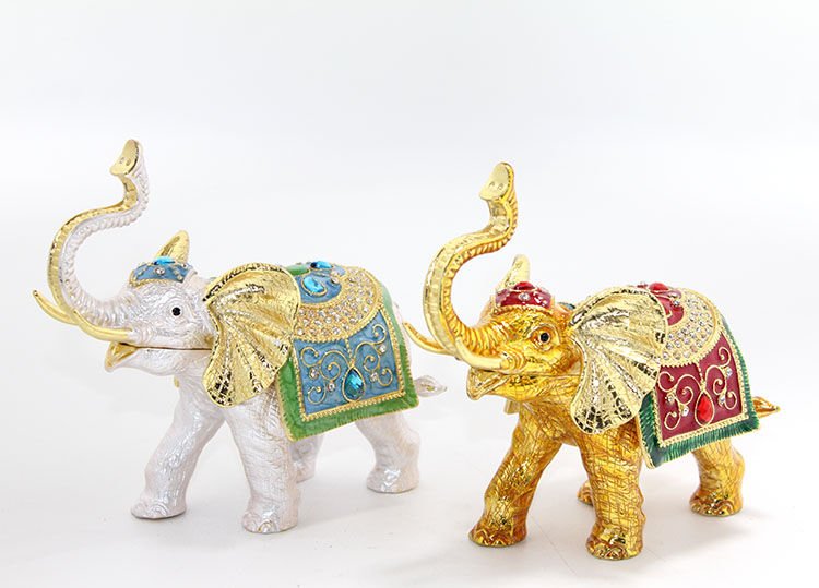 Swarovski Taşlı Tekli Fil Figürü Model 5