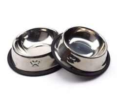 Paslanmaz Çelik Metal Mama Kabı 18 cm.