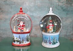 Kardan Adam Ve Noel Babalı Işıklı Müzikli Kar Küresi