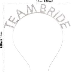 Gümüş Kaplama Kristal Taşlı Team Bride Taç