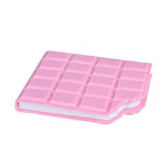 Pembe Peluş Ayıcık, Kar Küresi Ve Pembe Çikolata Not Defteri Hediye Seti