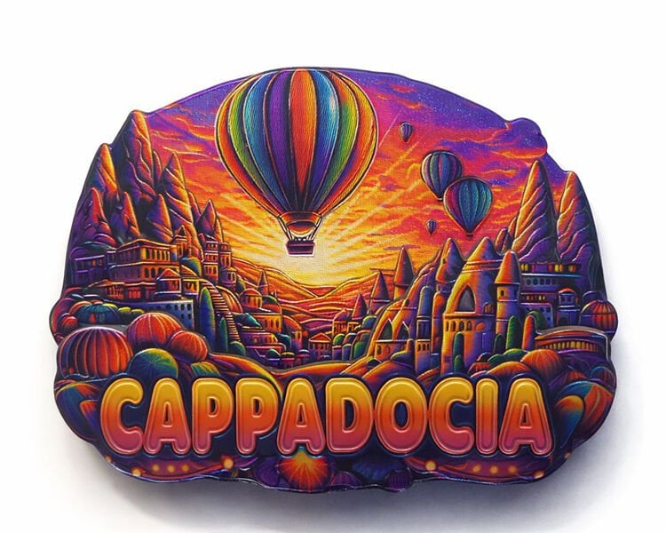 Kapadokya Temalı Silikon Buzdolabı Magneti Model 2