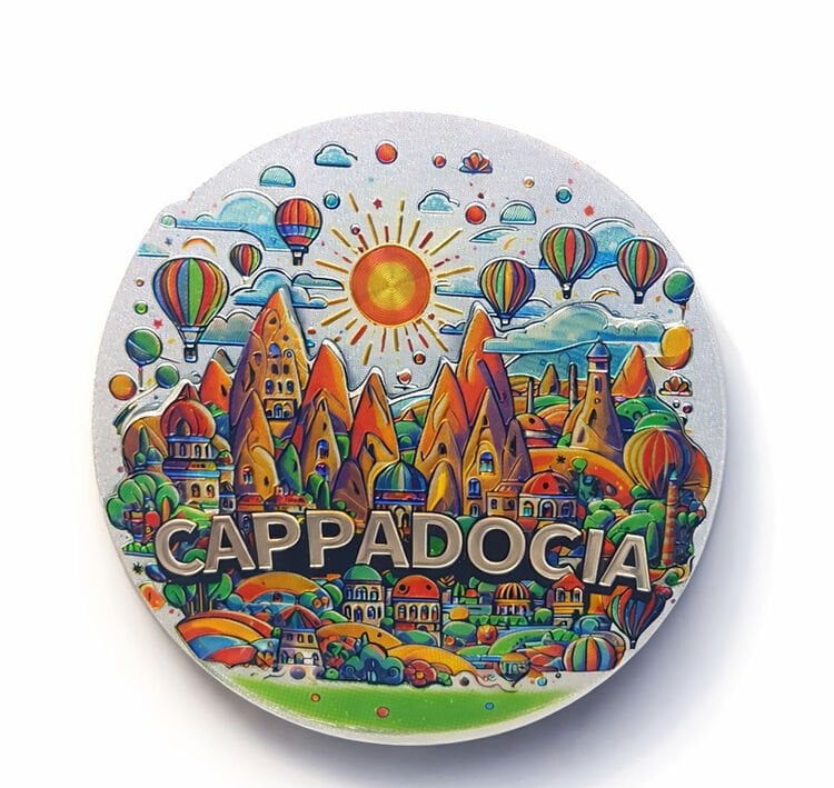 Kapadokya Temalı Silikon Buzdolabı Magneti Model 3